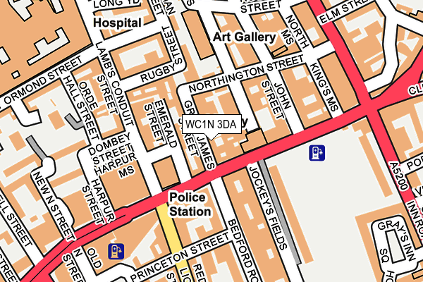 WC1N 3DA map - OS OpenMap – Local (Ordnance Survey)