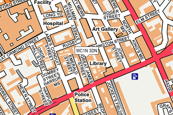 WC1N 3DN map - OS OpenMap – Local (Ordnance Survey)