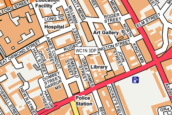 WC1N 3DP map - OS OpenMap – Local (Ordnance Survey)