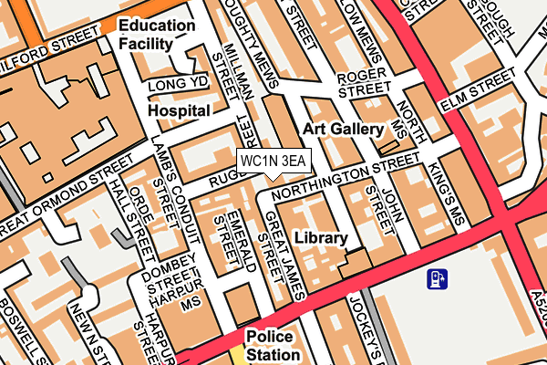 WC1N 3EA map - OS OpenMap – Local (Ordnance Survey)