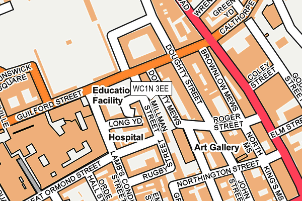 WC1N 3EE map - OS OpenMap – Local (Ordnance Survey)