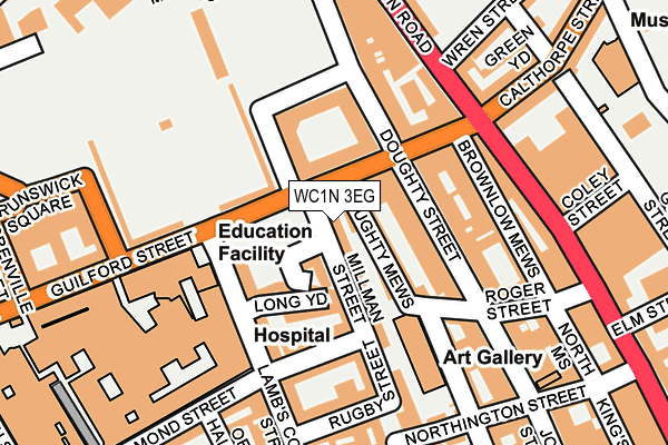 WC1N 3EG map - OS OpenMap – Local (Ordnance Survey)