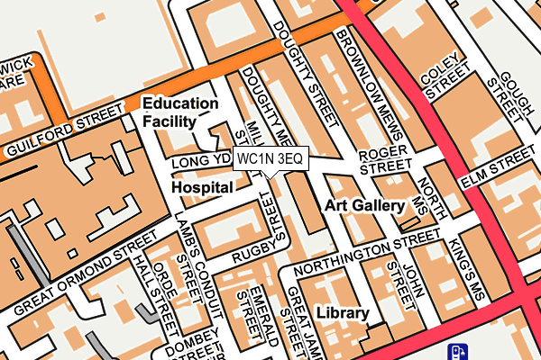 WC1N 3EQ map - OS OpenMap – Local (Ordnance Survey)