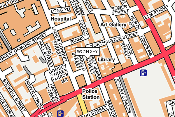 WC1N 3EY map - OS OpenMap – Local (Ordnance Survey)
