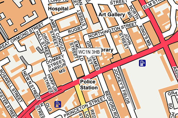 WC1N 3HB map - OS OpenMap – Local (Ordnance Survey)