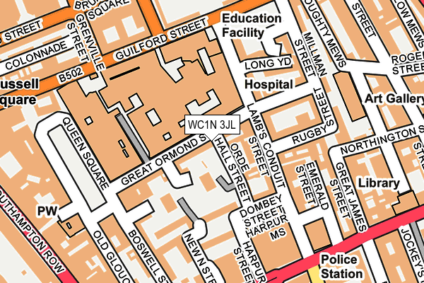 WC1N 3JL map - OS OpenMap – Local (Ordnance Survey)