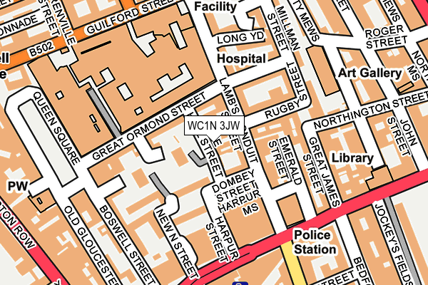 WC1N 3JW map - OS OpenMap – Local (Ordnance Survey)