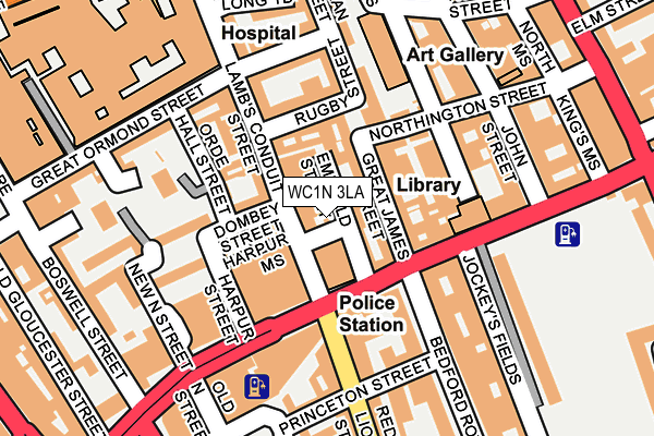 WC1N 3LA map - OS OpenMap – Local (Ordnance Survey)