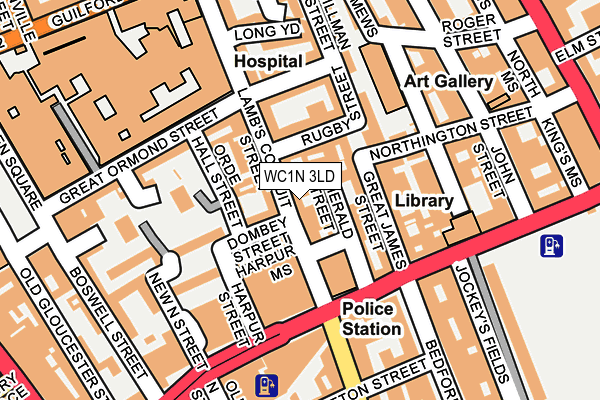 WC1N 3LD map - OS OpenMap – Local (Ordnance Survey)