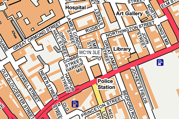 WC1N 3LE map - OS OpenMap – Local (Ordnance Survey)