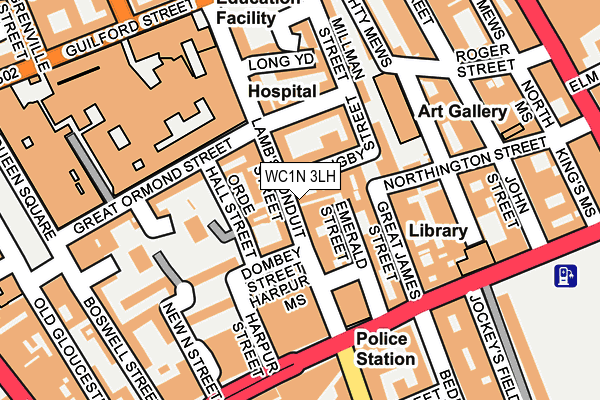 WC1N 3LH map - OS OpenMap – Local (Ordnance Survey)