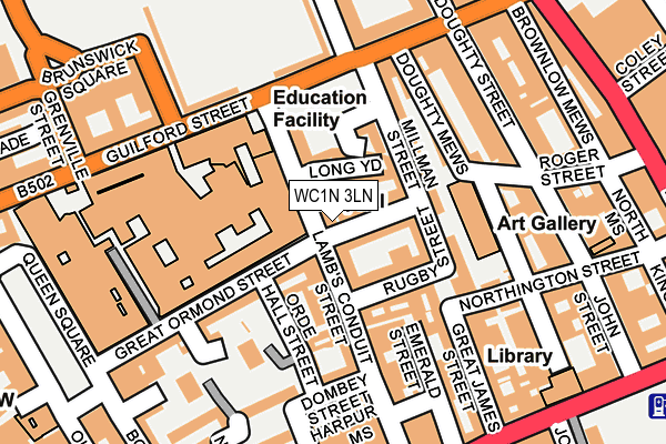 WC1N 3LN map - OS OpenMap – Local (Ordnance Survey)