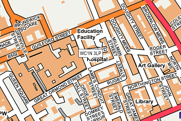 WC1N 3LP map - OS OpenMap – Local (Ordnance Survey)