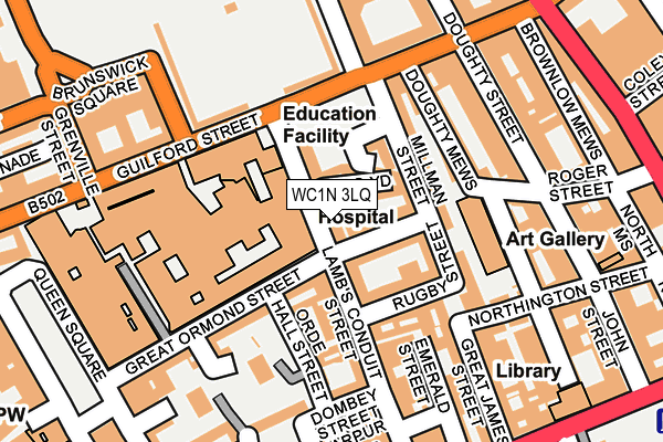 WC1N 3LQ map - OS OpenMap – Local (Ordnance Survey)