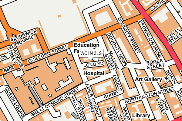 WC1N 3LS map - OS OpenMap – Local (Ordnance Survey)