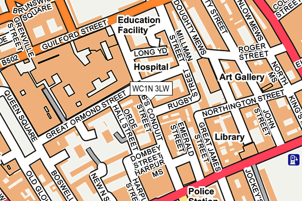 WC1N 3LW map - OS OpenMap – Local (Ordnance Survey)