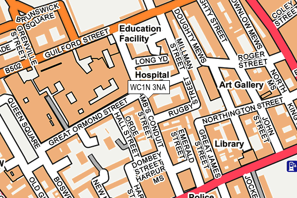 WC1N 3NA map - OS OpenMap – Local (Ordnance Survey)