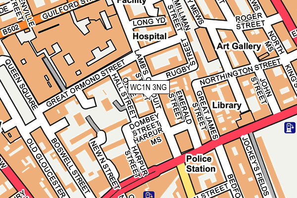 WC1N 3NG map - OS OpenMap – Local (Ordnance Survey)