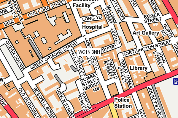 WC1N 3NH map - OS OpenMap – Local (Ordnance Survey)