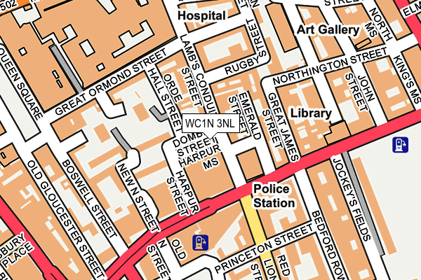 WC1N 3NL map - OS OpenMap – Local (Ordnance Survey)