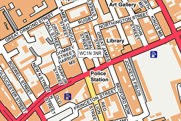 WC1N 3NR map - OS OpenMap – Local (Ordnance Survey)