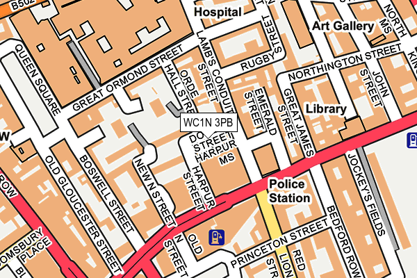 WC1N 3PB map - OS OpenMap – Local (Ordnance Survey)
