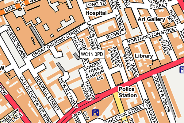 WC1N 3PD map - OS OpenMap – Local (Ordnance Survey)