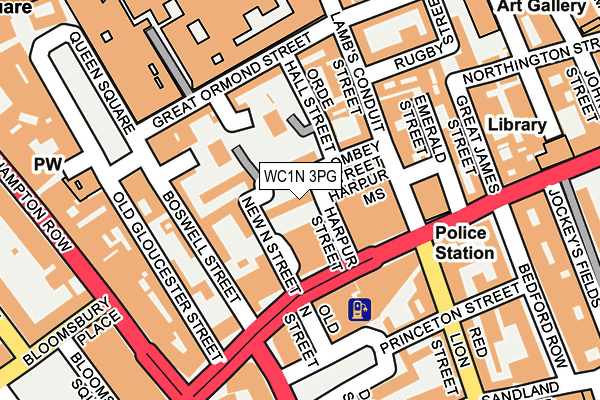 WC1N 3PG map - OS OpenMap – Local (Ordnance Survey)
