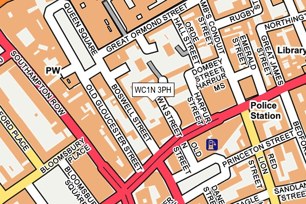 WC1N 3PH map - OS OpenMap – Local (Ordnance Survey)