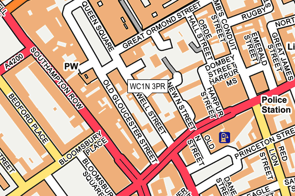 WC1N 3PR map - OS OpenMap – Local (Ordnance Survey)