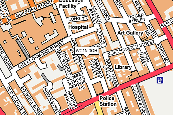 WC1N 3QH map - OS OpenMap – Local (Ordnance Survey)