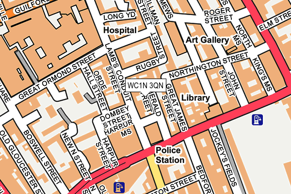 WC1N 3QN map - OS OpenMap – Local (Ordnance Survey)