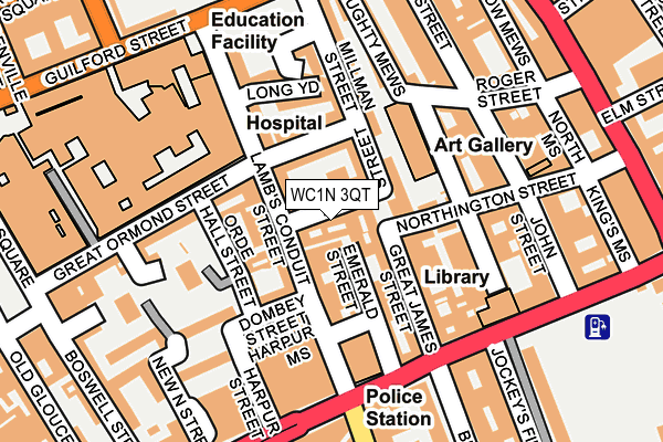 WC1N 3QT map - OS OpenMap – Local (Ordnance Survey)