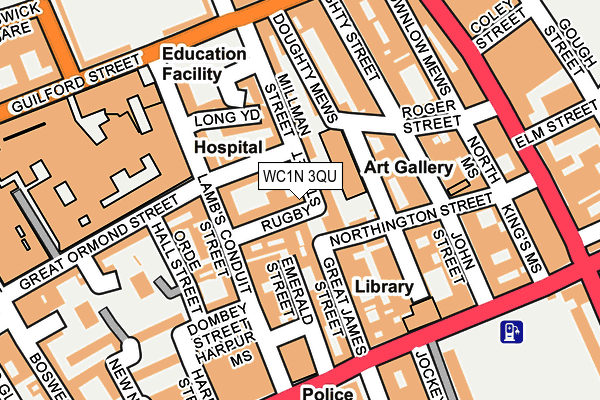 WC1N 3QU map - OS OpenMap – Local (Ordnance Survey)