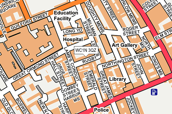 WC1N 3QZ map - OS OpenMap – Local (Ordnance Survey)