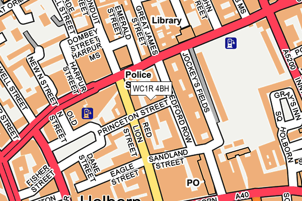 WC1R 4BH map - OS OpenMap – Local (Ordnance Survey)