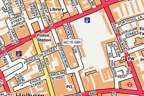 WC1R 4BN map - OS OpenMap – Local (Ordnance Survey)