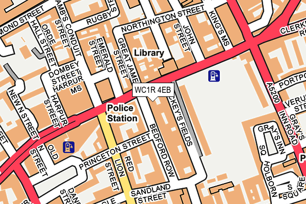 WC1R 4EB map - OS OpenMap – Local (Ordnance Survey)