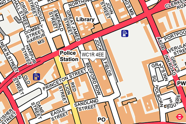 WC1R 4EE map - OS OpenMap – Local (Ordnance Survey)