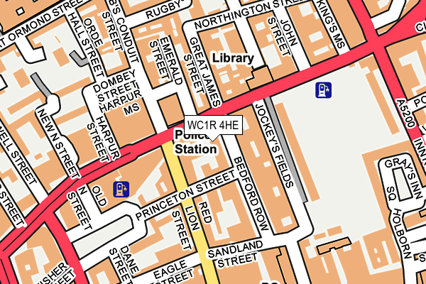 WC1R 4HE map - OS OpenMap – Local (Ordnance Survey)