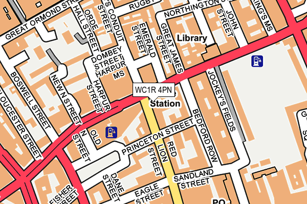 WC1R 4PN map - OS OpenMap – Local (Ordnance Survey)