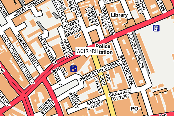 WC1R 4RH map - OS OpenMap – Local (Ordnance Survey)