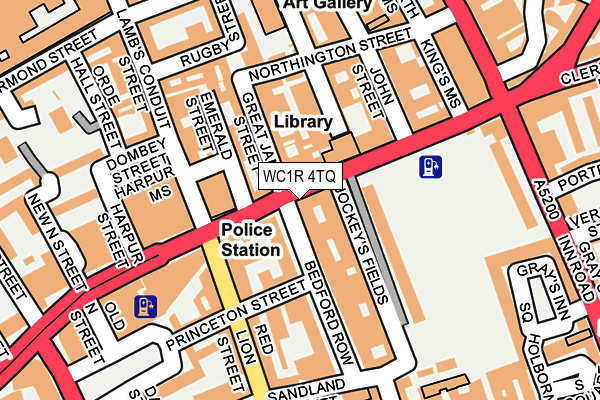 WC1R 4TQ map - OS OpenMap – Local (Ordnance Survey)