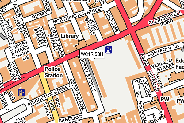 WC1R 5BH map - OS OpenMap – Local (Ordnance Survey)