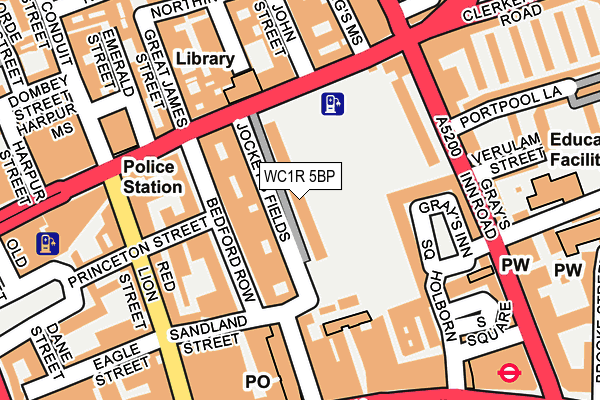 WC1R 5BP map - OS OpenMap – Local (Ordnance Survey)