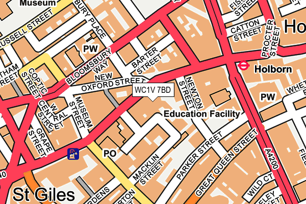 WC1V 7BD map - OS OpenMap – Local (Ordnance Survey)