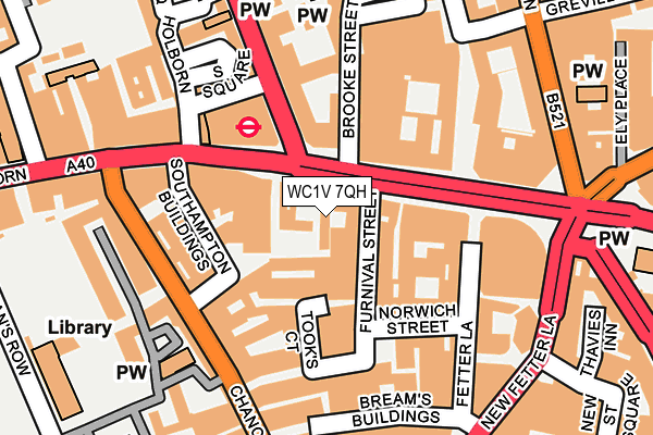 WC1V 7QH map - OS OpenMap – Local (Ordnance Survey)