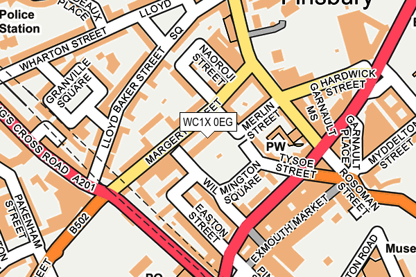WC1X 0EG map - OS OpenMap – Local (Ordnance Survey)