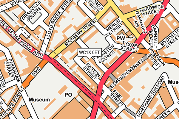WC1X 0ET map - OS OpenMap – Local (Ordnance Survey)