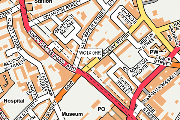 WC1X 0HR map - OS OpenMap – Local (Ordnance Survey)